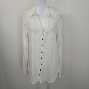 Velvet By Graham & Spencer Long Sleeve Vintage Slub Tee Size Large